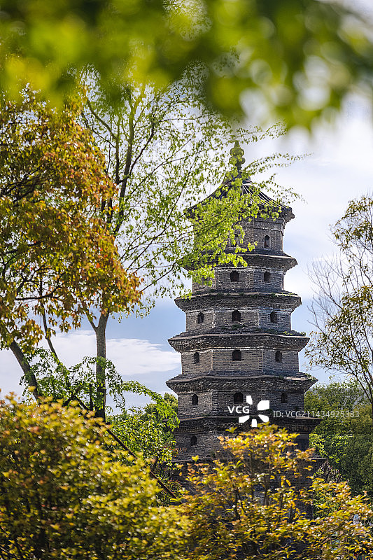 东台西溪海春轩塔图片素材