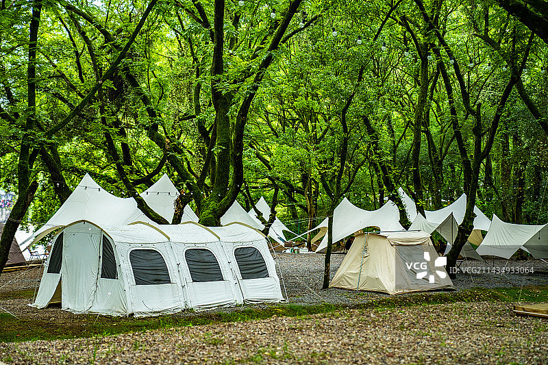 户外露营地帐篷露营图片素材
