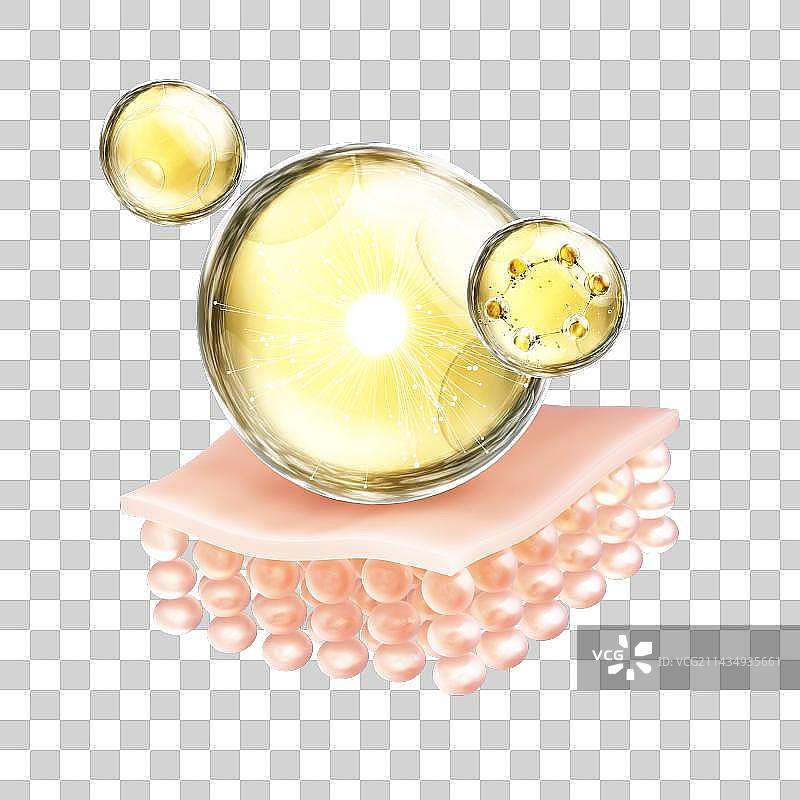 3D渲染的微观世界里的分子结构图片素材