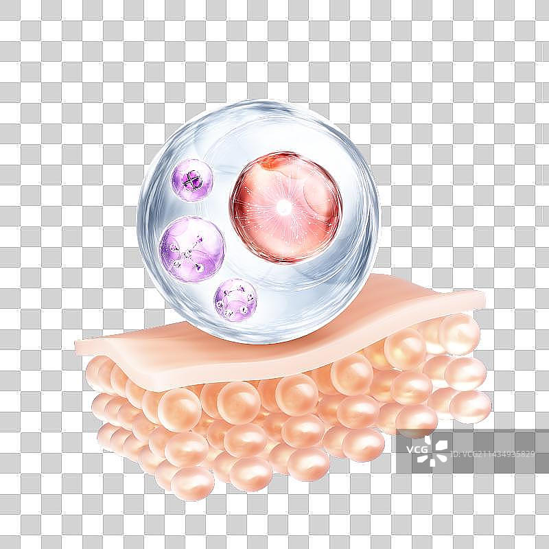 3D渲染的微观世界里的分子结构图片素材