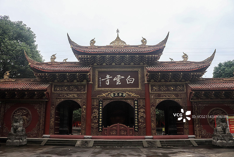 新津白云寺正大门图片素材