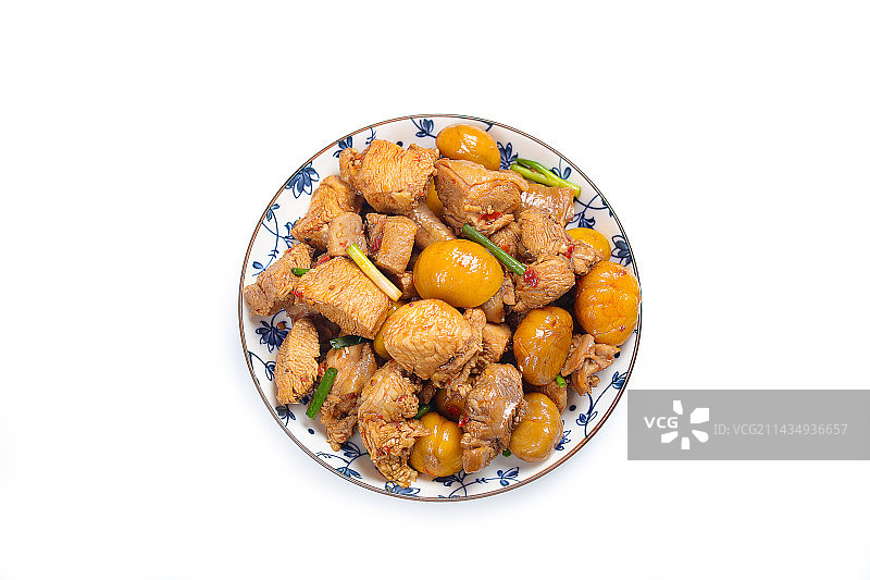 特色农家菜黄焖板栗鸡图片素材