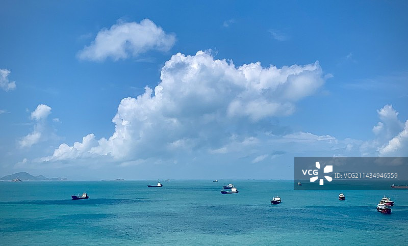 晴天的外伶仃岛图片素材