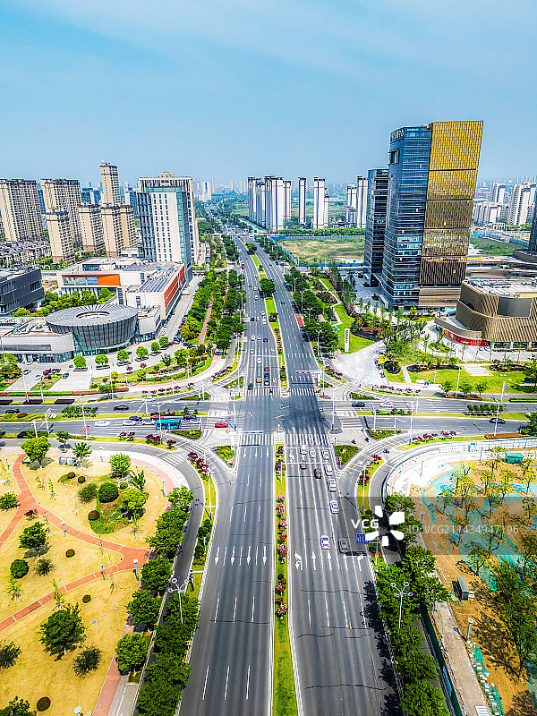 常州市金坛区CBD航拍图片素材