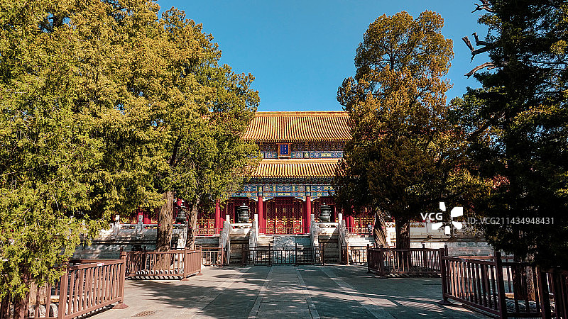 北京景山公园寿皇殿图片素材