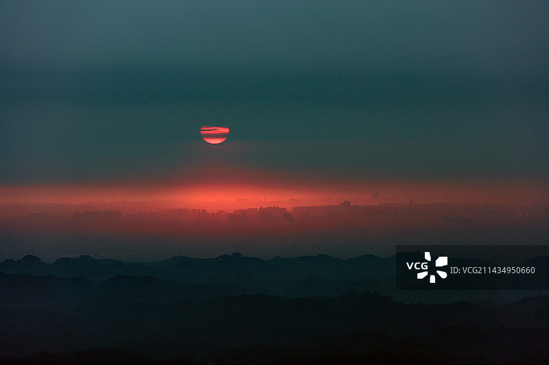 西岭晨曦图片素材