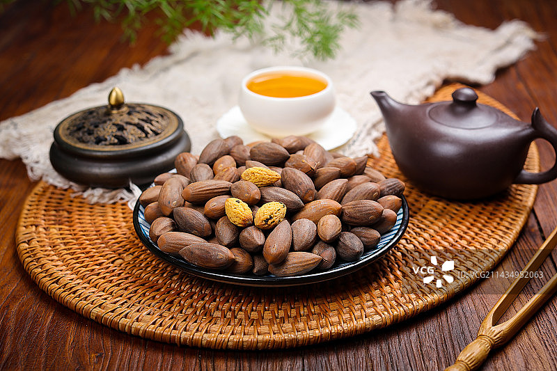 营养美味坚果干果美食香榧子图片素材