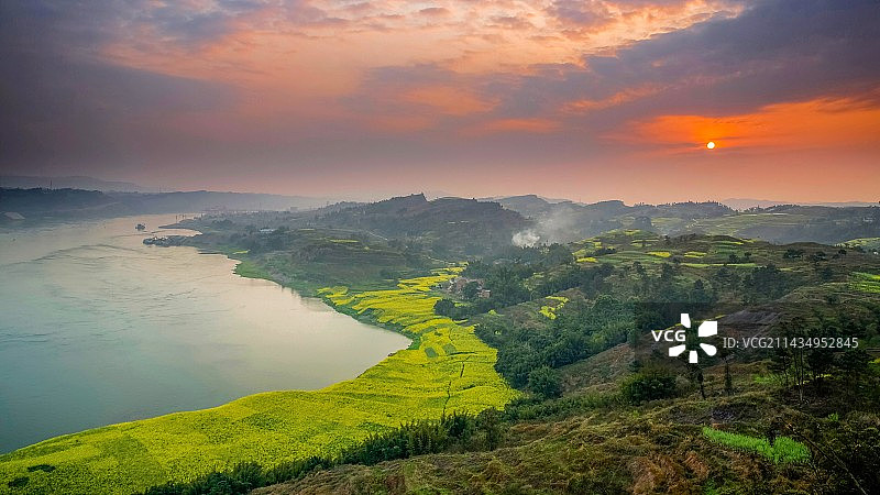 四川宜宾长江自然风景图片素材