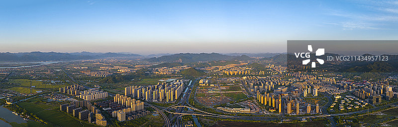 杭州西湖区袁浦镇沿江新农村风图片素材