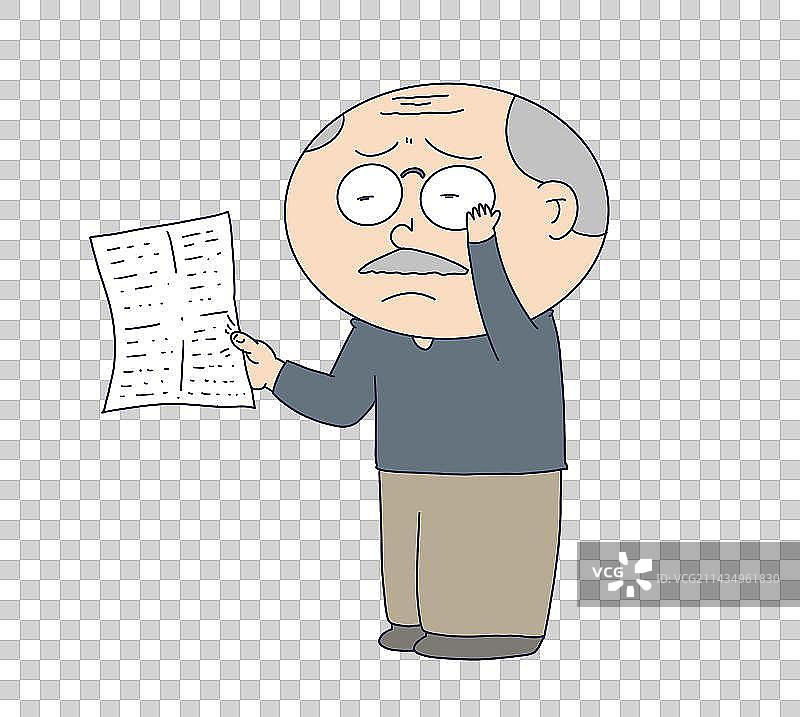 元素：老花眼的老人图片素材