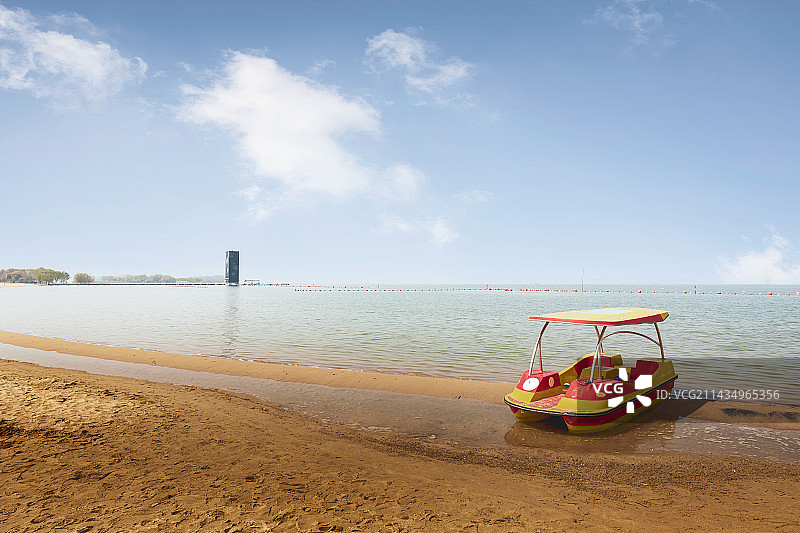 江苏宿迁骆马湖-沙滩公园图片素材