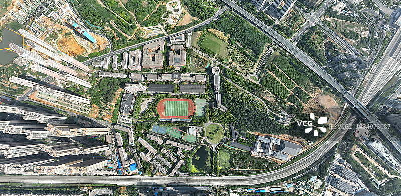 文华学院俯拍高视角图片图片素材