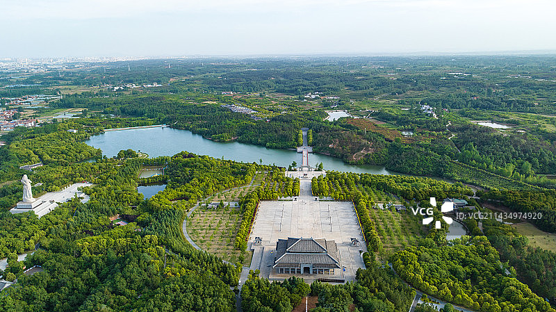 湖北省随州市炎帝故里风景名胜区全景图片素材