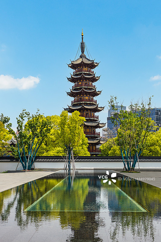 上海龙华寺龙华塔图片素材