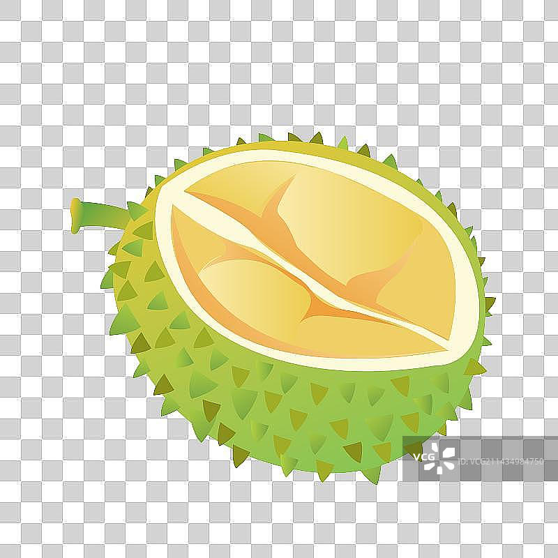 夏季热带气候酸甜可口带刺的榴莲水果图片素材