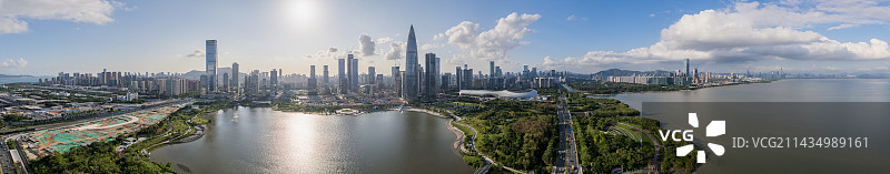 深圳南山区深圳人才公园航拍全景图图片素材