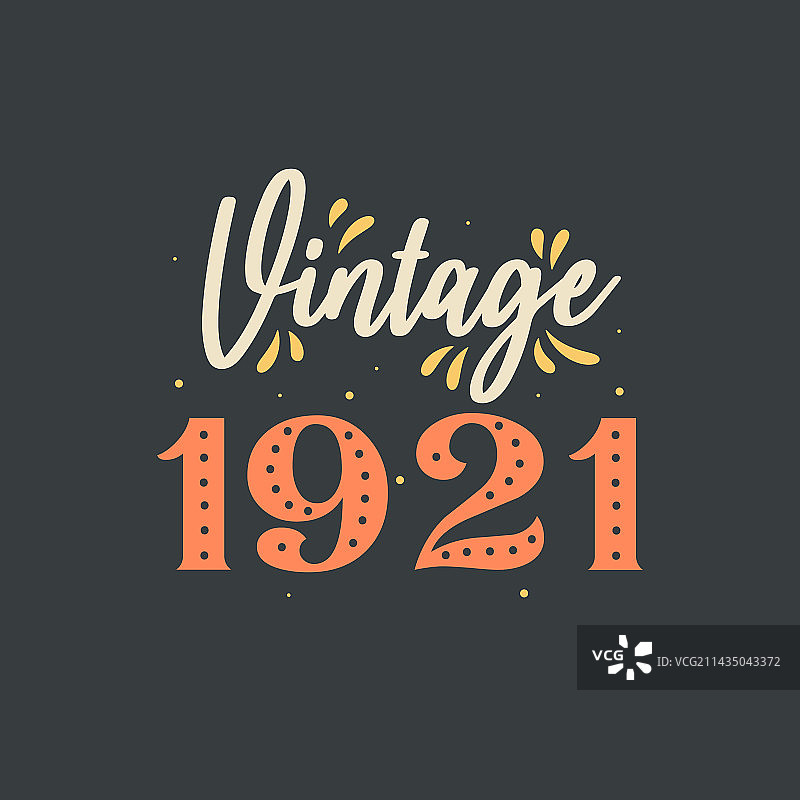 1921年复古生日图片素材