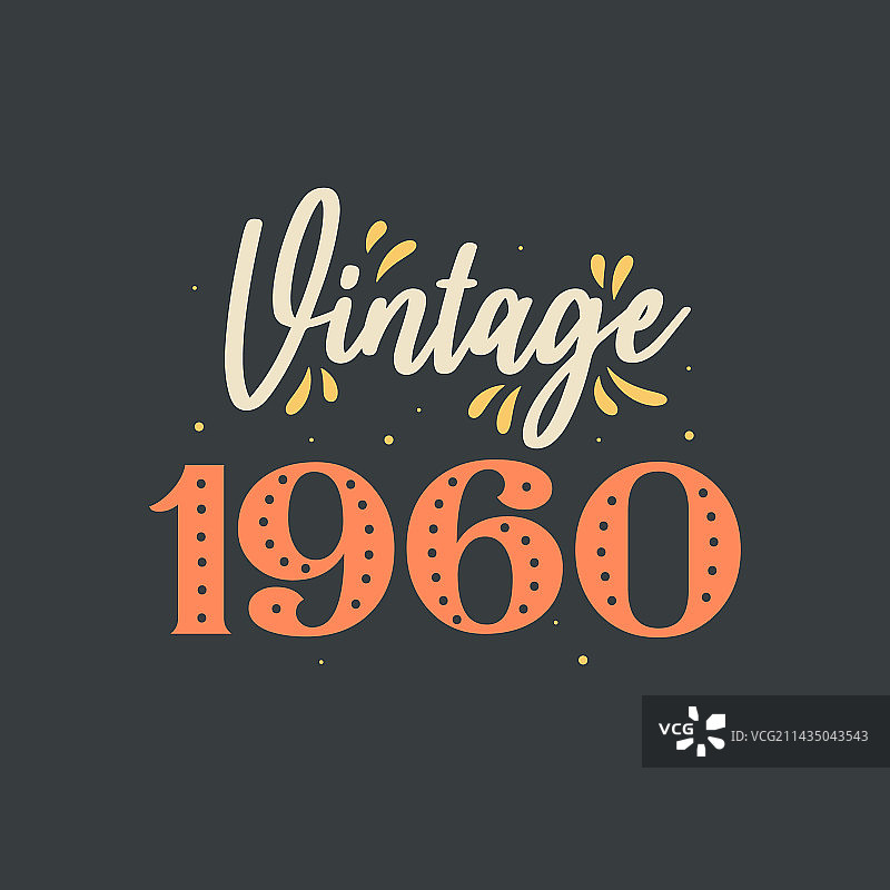 1960年代复古生日设计图片素材