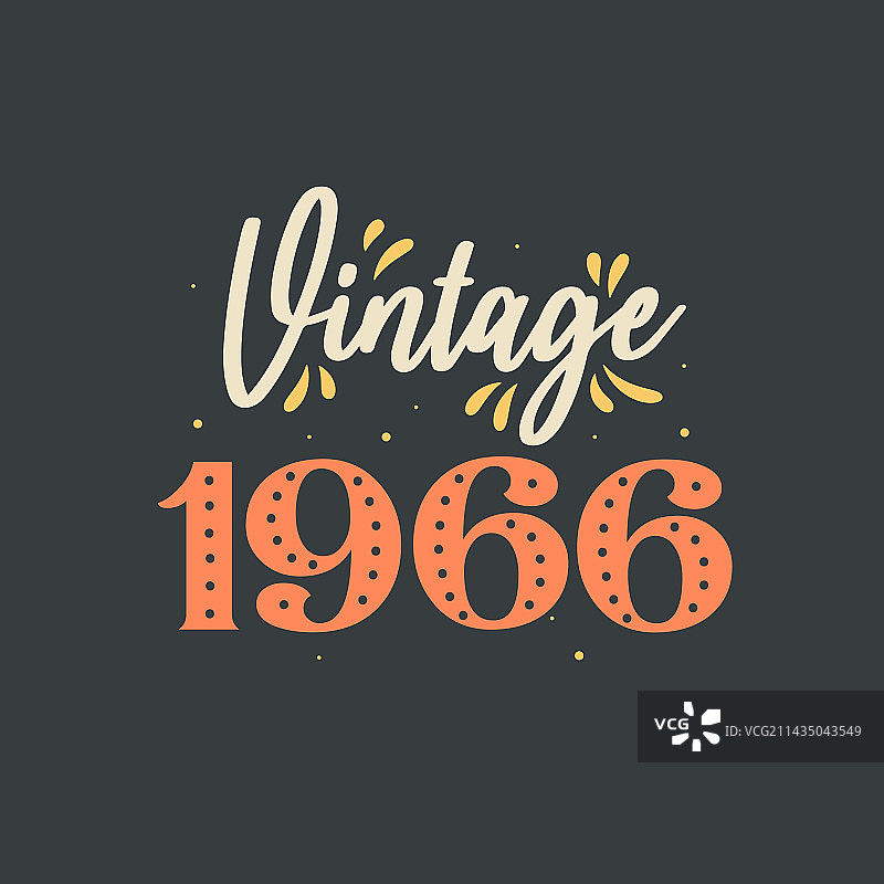 1966年复古生日纪念图片素材