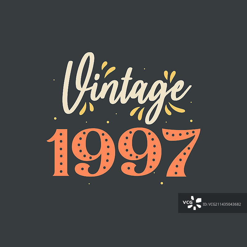 1997年复古生日图片素材