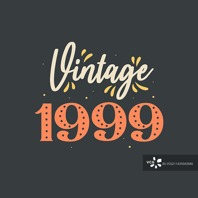 1999年复古生日图片素材