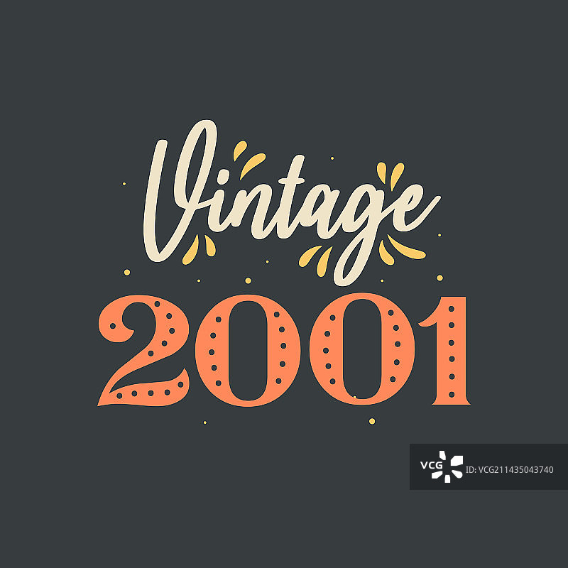 2001年复古生日图片素材
