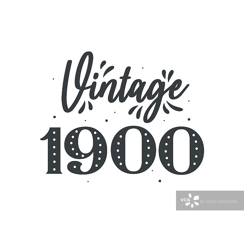 1900年复古生日图片素材