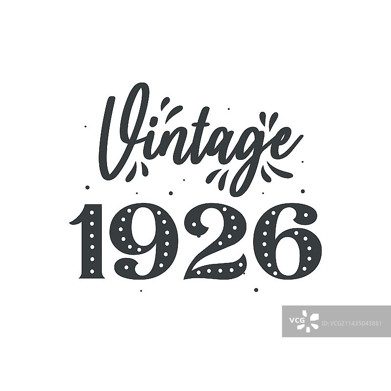 1926年复古生日纪念图片素材