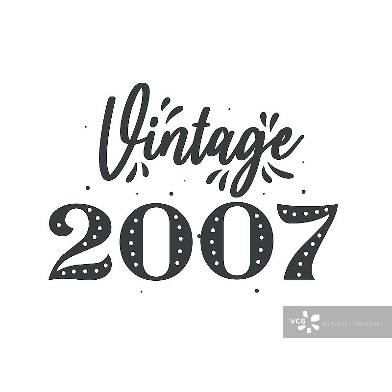 2007年复古生日图片素材