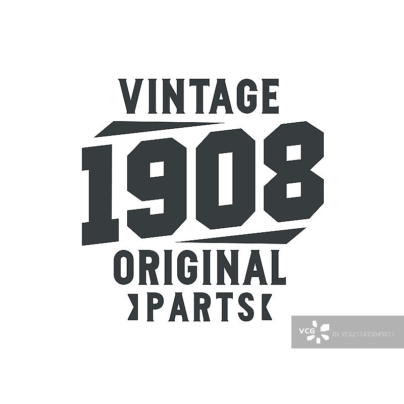 1908年复古生日图片素材