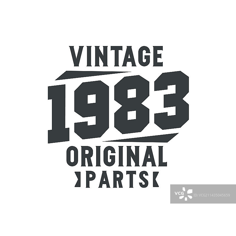 1983年复古生日图片素材