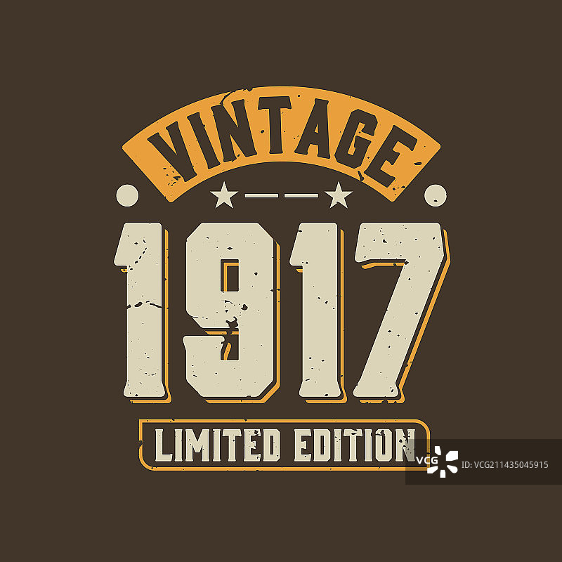 1917复古限量版图片素材