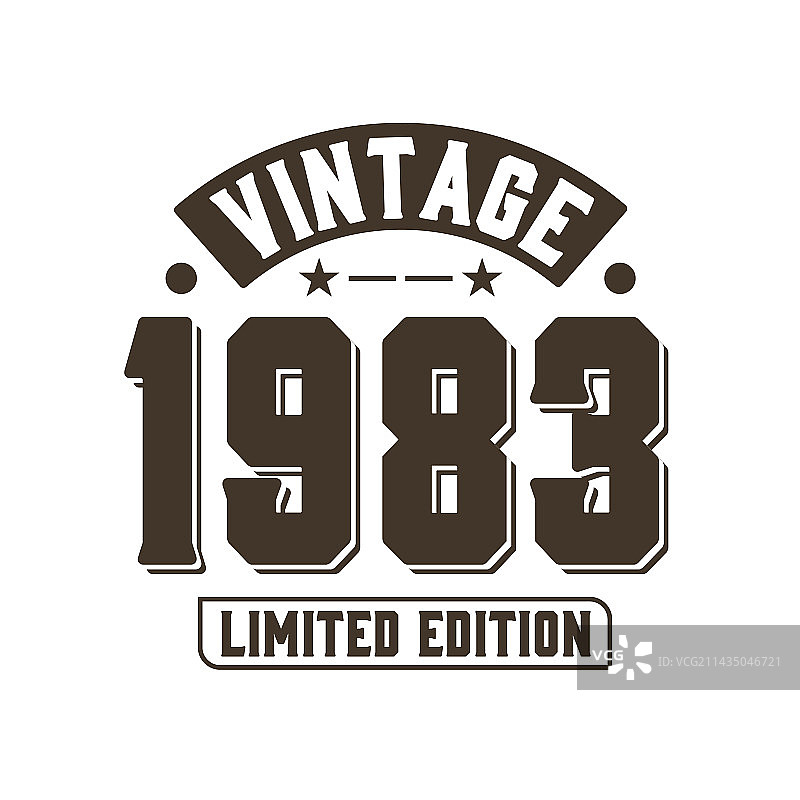 1983年复古生日图片素材