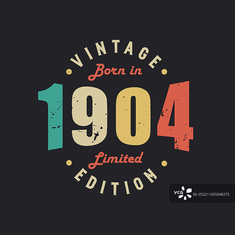 1904年限量版复古设计图片素材