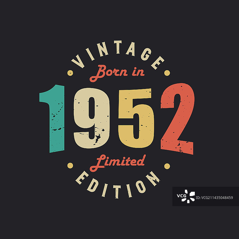 1952年复古限量版图片素材