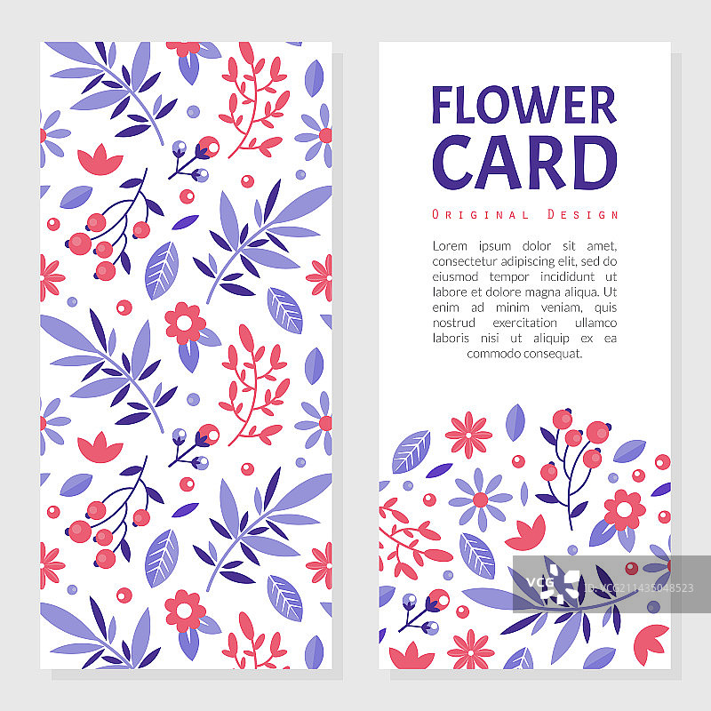 带有文字空间的野花卡片图片素材