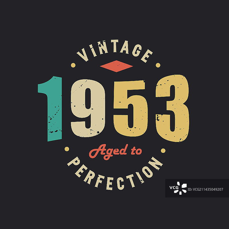 1953年复古纪念图片素材