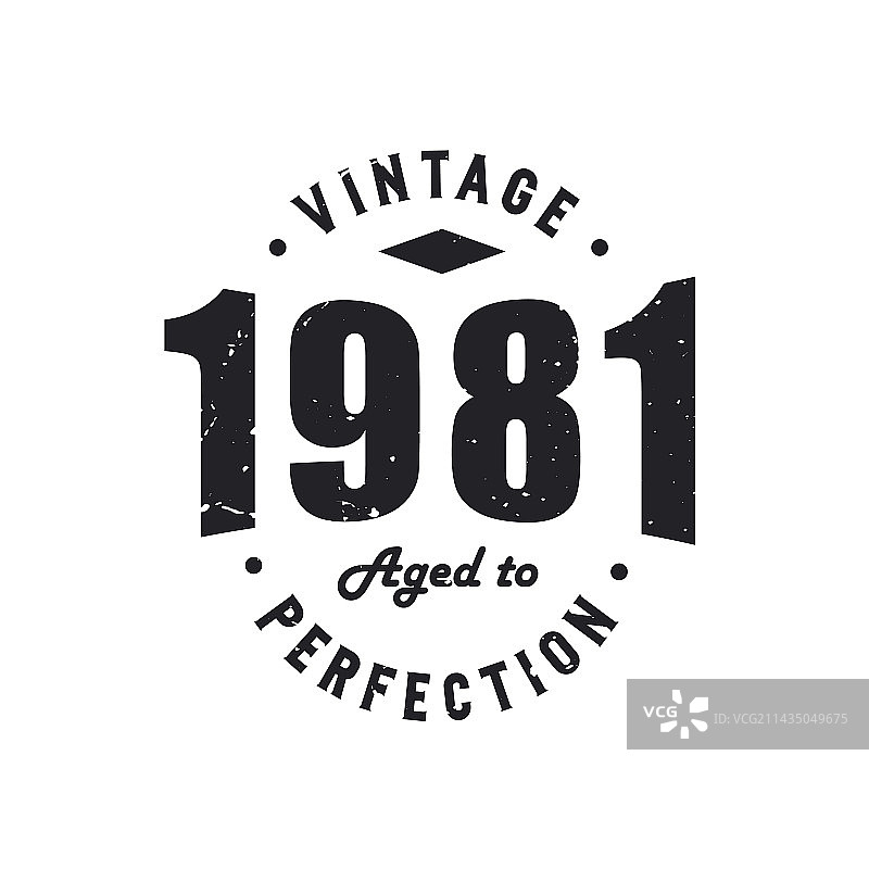 1981年出生复古生日图片素材