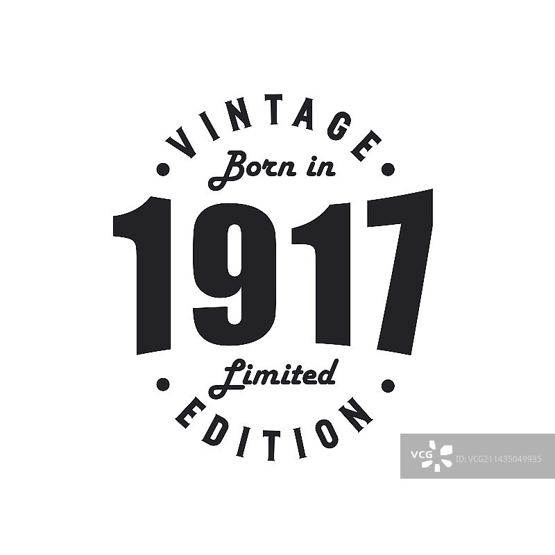 1917年出生，复古生日庆典图片素材