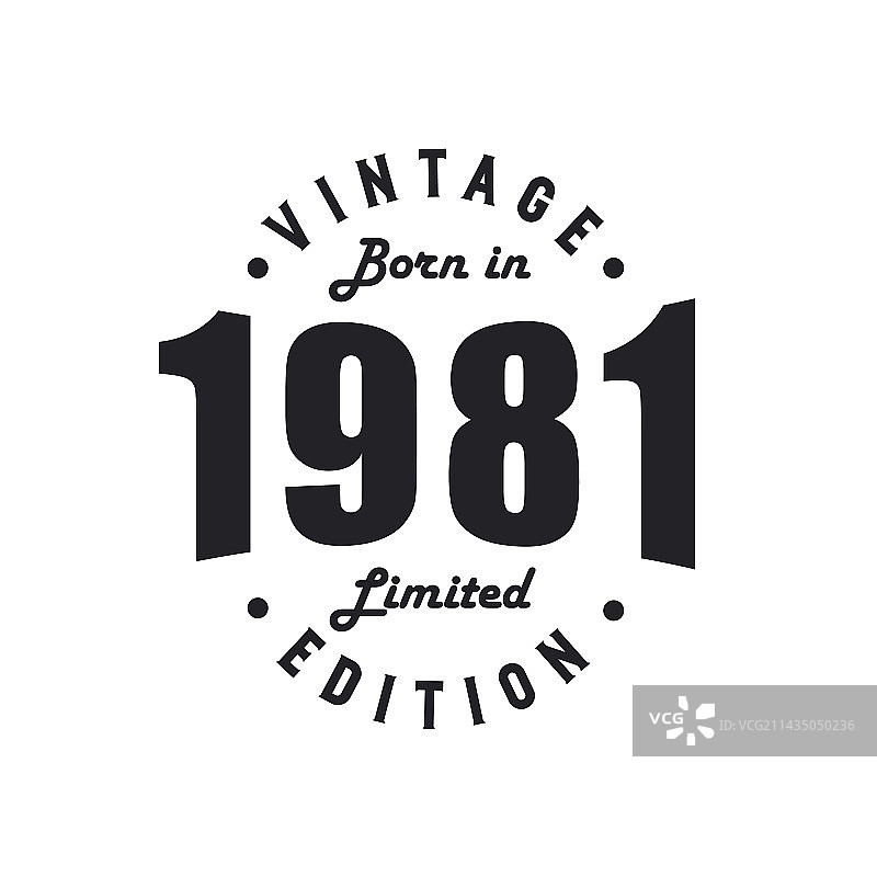 1981年出生复古生日庆祝图片素材