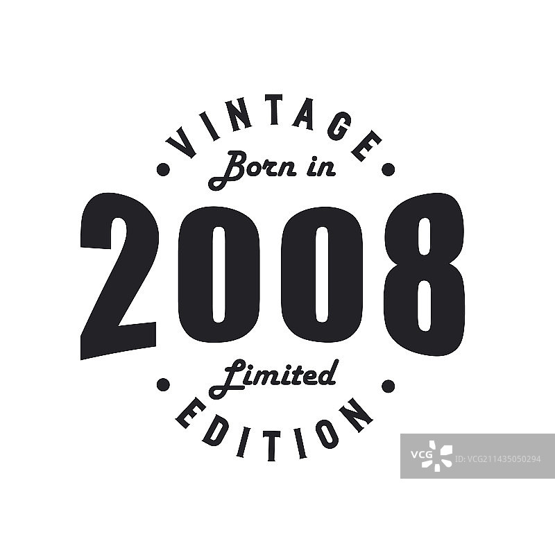2008年出生复古生日庆祝图片素材