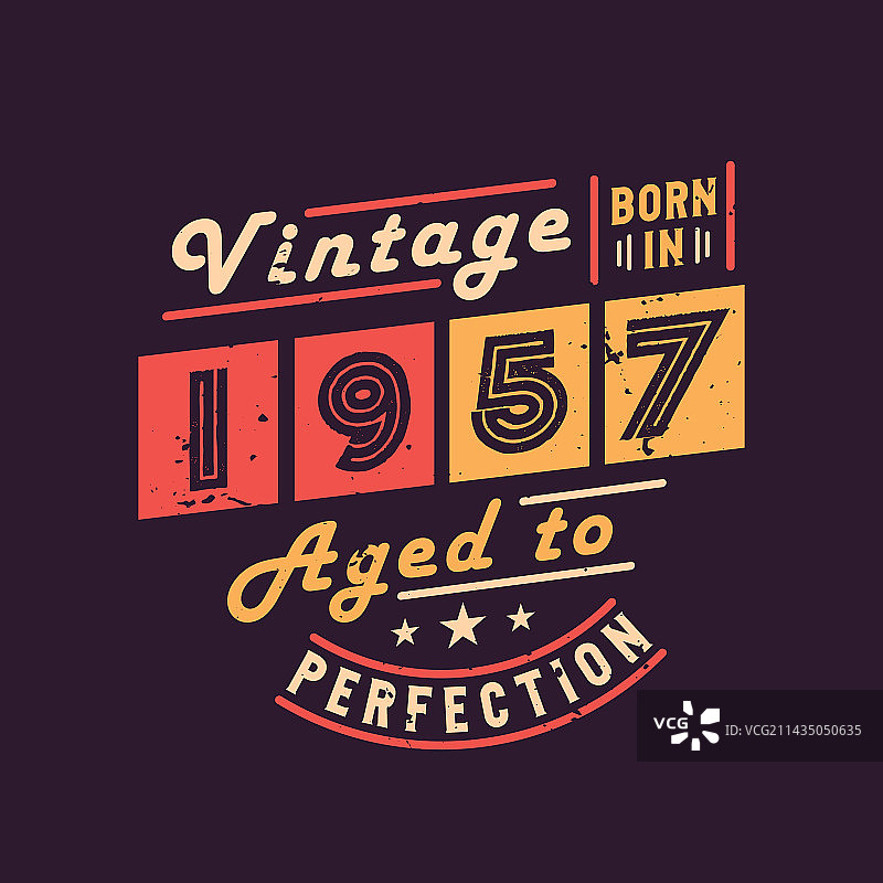 1957年复古纪念图片素材