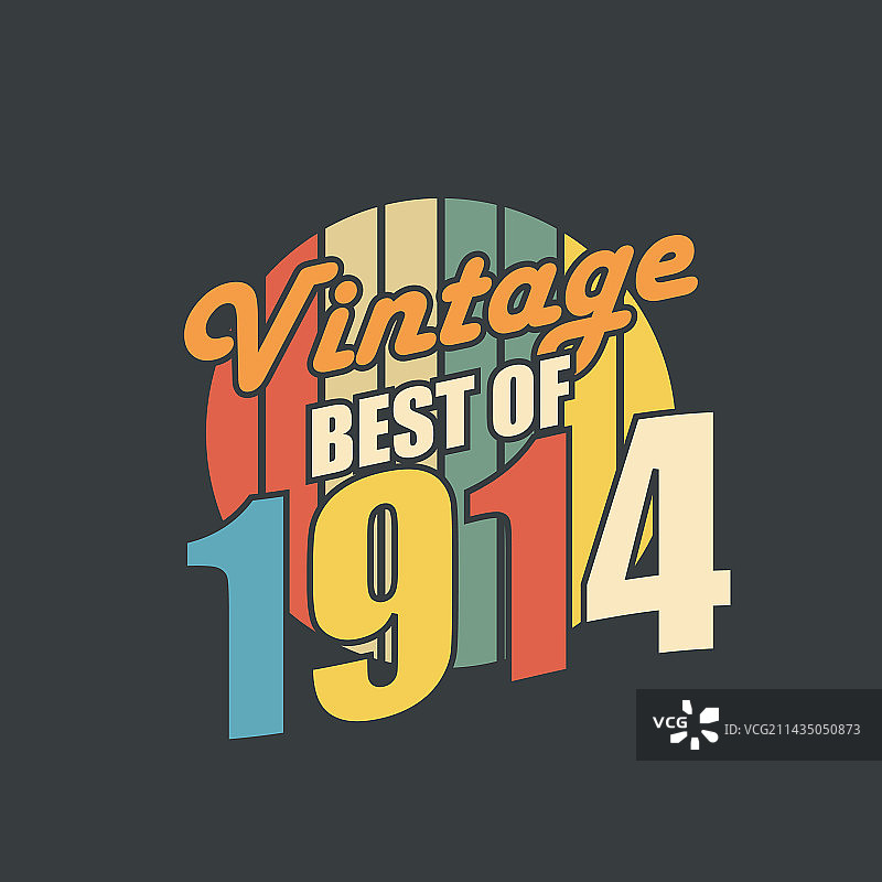 1914年复古生日纪念图片素材