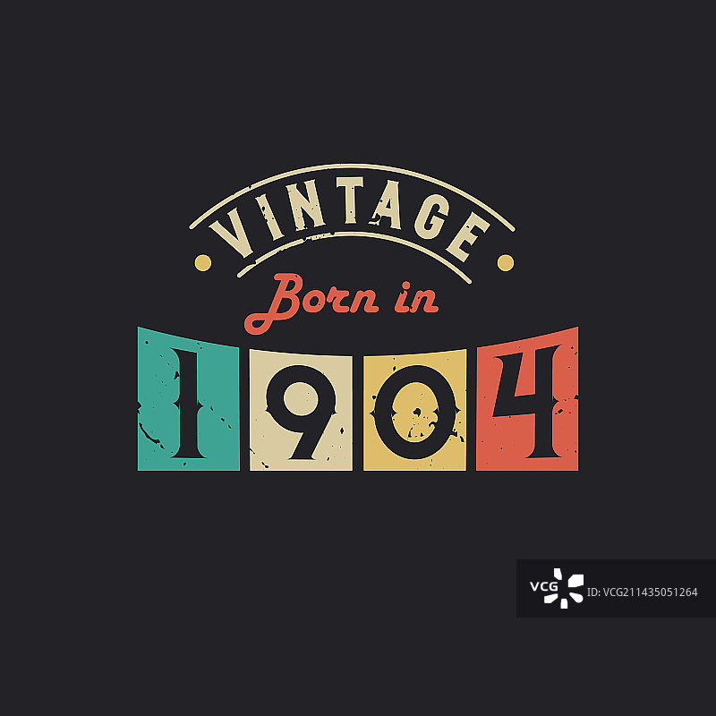 1904年复古生日纪念图片素材