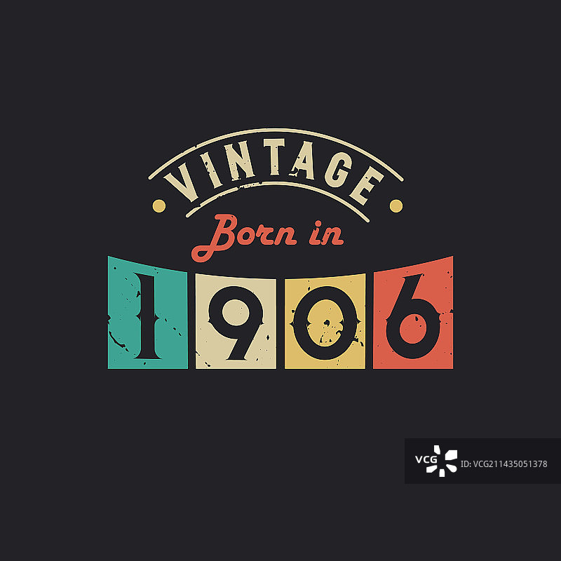 1906年复古生日图片素材