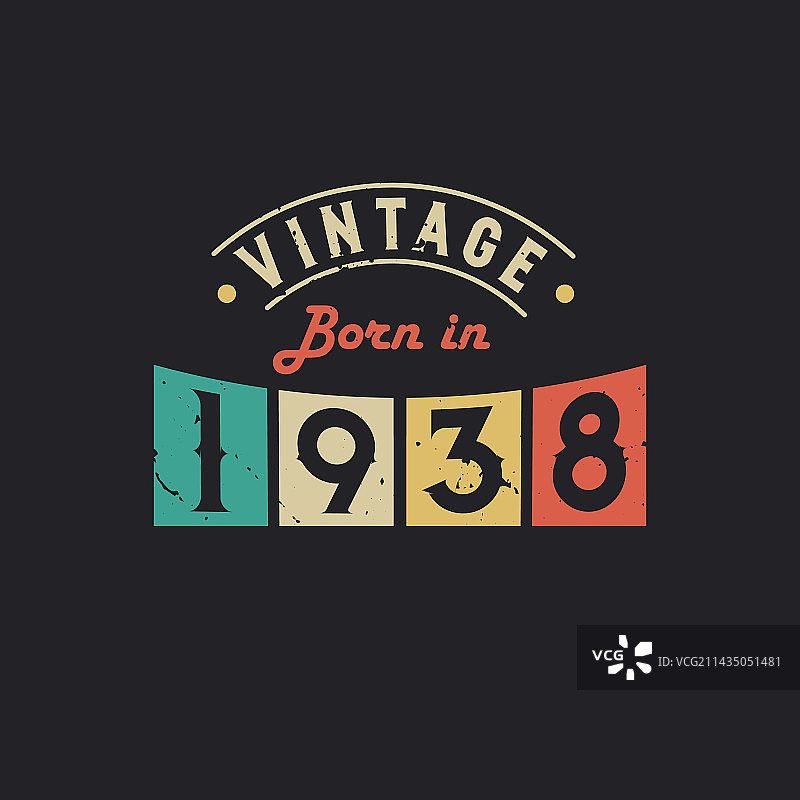 1938年复古生日设计图片素材