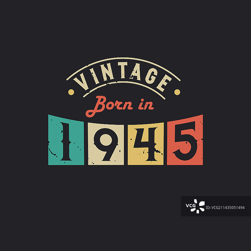 1945年复古生日纪念图片素材