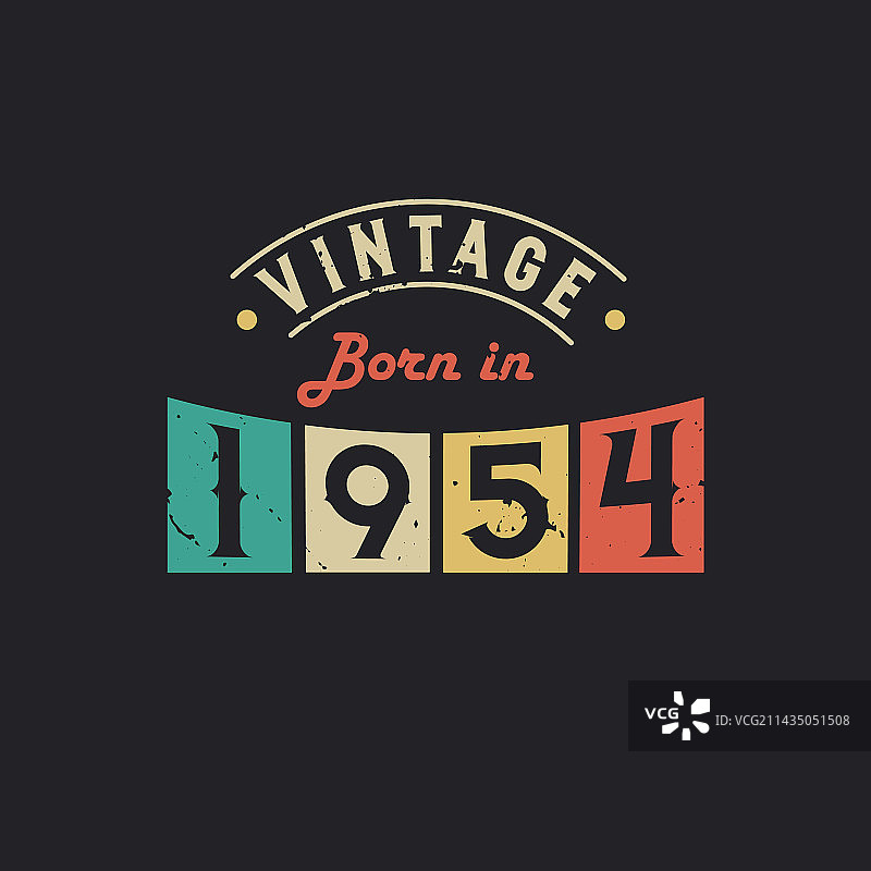 1954年复古生日纪念图片素材