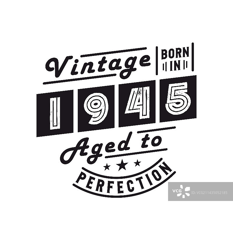 出生于1945年的复古1945年生日庆典图片素材