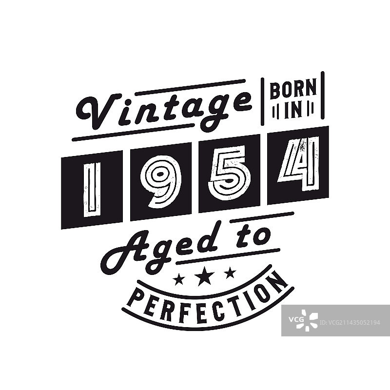 1954年出生复古生日庆典图片素材